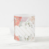 Elegant rustic floral  mattglastasse (Vorderseite Links)