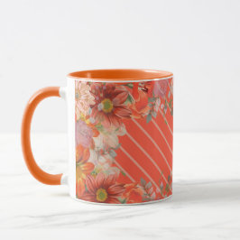 Elegant rustic floral tasse