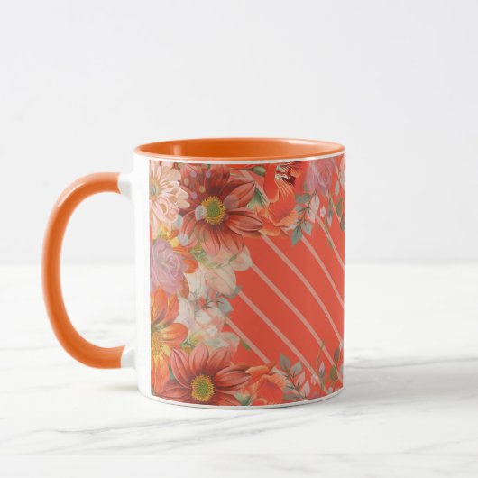 Elegant rustic floral tasse (Links)
