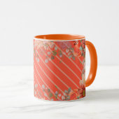 Elegant rustic floral tasse (VorderseiteRechts)