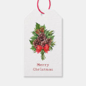 Elegant Rustic Frohe Weihnachten Geschenkanhänger (Vorderseite)