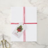 Elegant Rustic Frohe Weihnachten Geschenkanhänger (Mit Garn)