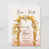 Elegant Rustic Garden Arch Wedding Save the Date Ankündigung (Vorderseite)