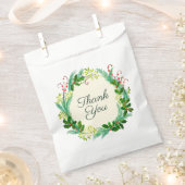 Elegant Rustic Holly Vintag Green Vielen Dank Geschenktütchen (Ausgeschnitten)