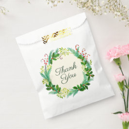 Elegant Rustic Holly Vintag Green Vielen Dank Geschenktütchen