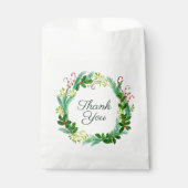 Elegant Rustic Holly Vintag Green Vielen Dank Geschenktütchen (Vorderseite)