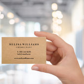 Elegant Rustic Kraft Visitenkarte