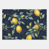 Elegant Rustic Lemon Geschenkpapier Set (Vorderseite)