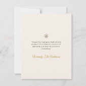 Elegant Rustic Noël Christmas Dankeschön Card Dankeskarte (Rückseite)