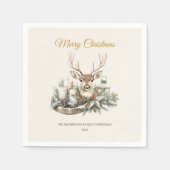 Elegant Rustic Noël Christmas Napkins - Moderne Serviette (Vorderseite)