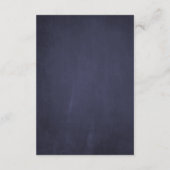 Elegant rustic pink floral navy wedding details begleitkarte (Rückseite)