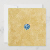 Elegant Rustic Sand Navy Blue Hydrangeas Wedding Einladung (Rückseite)