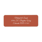 Elegant Rustic Terracotta Ember Return Address (Vorne)
