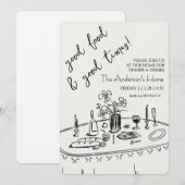 Elegant Rustic Thanksgiving Dinner Einladung (Vorne/Hinten)