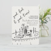 Elegant Rustic Thanksgiving Dinner Einladung (Stehend Vorderseite)