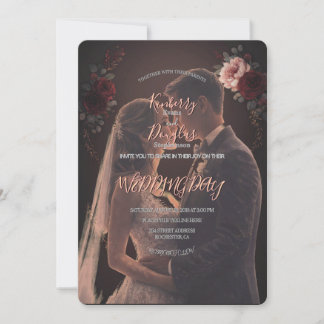 Elegant Rustic Wedding Day Romantic Invitation Einladung