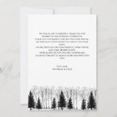 Elegant Rustic Wedding Photo Dankeskarte (Rückseite)