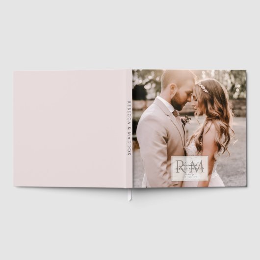 Elegant Rustic Wedding Photo Gästebuch (Voll)