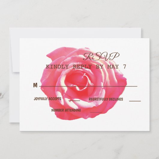 Elegant Rustic Wedding RSVP Einladung (Vorderseite)