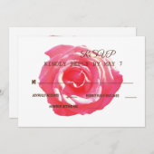 Elegant Rustic Wedding RSVP Einladung (Vorne/Hinten)