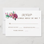 Elegant Rustic Wedding RSVP Einladung (Vorderseite)