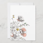 Elegant Rustic Wildflower Baby Shower  Einladung (Rückseite)