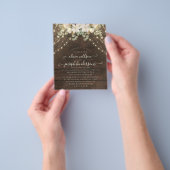 Elegant Rustic Wood Florales Lights String Hochzei Flyer (Gruppe)
