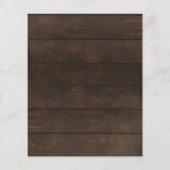 Elegant Rustic Wood Florales Lights String Hochzei Flyer (Hinten)