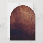 Elegant Rustic Wood Grain Texture Arched Wedding Einladung (Rückseite)
