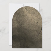 Elegant Rustic Wood Grain Texture Arched Wedding Einladung (Rückseite)