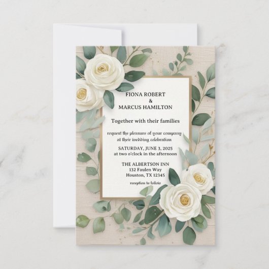 Elegant Rustikal Boho Floral Save The Date (Vorderseite)