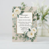 Elegant Rustikal Boho Floral Save The Date (Stehend Vorderseite)
