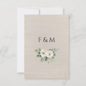 Elegant Rustikal Boho Floral Save The Date (Rückseite)