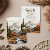 Elegant rustikal Es ist ein Baby-Baby-Sho für Boy Einladung