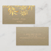 Elegant rustikal, Kraft, Baumleder Visitenkarte (Vorne/Hinten)