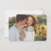 Elegant Rustikal Lila Blush Floral Save the Date Einladung (Rückseite)