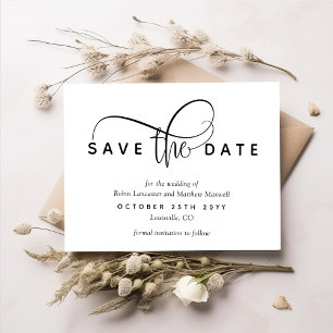 Elegant, rustikal modern Save the Date, Kraft Date