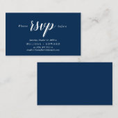 Elegant rustikal, Navy Blue, UAWG response, Antwor Begleitkarte (Vorne/Hinten)