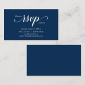 Elegant rustikal, Navy Blue, UAWG response, Antwor Begleitkarte (Vorne/Hinten)