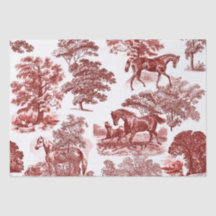 Elegant Rustikal Rote Pferde Land Toile
