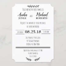 Elegant rustikal schlicht Schwarz & Weiß Minimalis