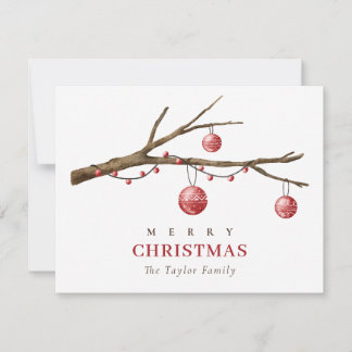 Elegant Rustikal Traditionell Modern Weihnachten Mitteilungskarte