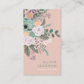 Elegant rustikal und blumenreich visitenkarte (Vorderseite)