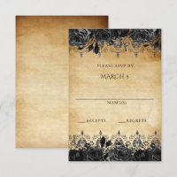 Elegant Rustikal Vintag Black Floral