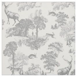 Elegant Rustikal Vintag Gray Country Toile Stoff