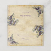 Elegant, rustikal, Weinbergshochzeit Platzkarte (Außenseite Aufgefaltet)