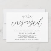 Elegant rustikal Wir sind Verlobte Engagement Part Einladung (Vorderseite)