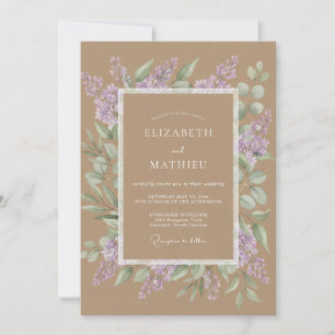 Elegant rustikale Hochzeit Einladung