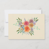 Elegant Rustikale Vegetation Floral Botanisch RSVP Karte (Rückseite)