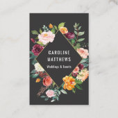 Elegant Rustikale Wasserfarben Visitenkarte (Vorderseite)